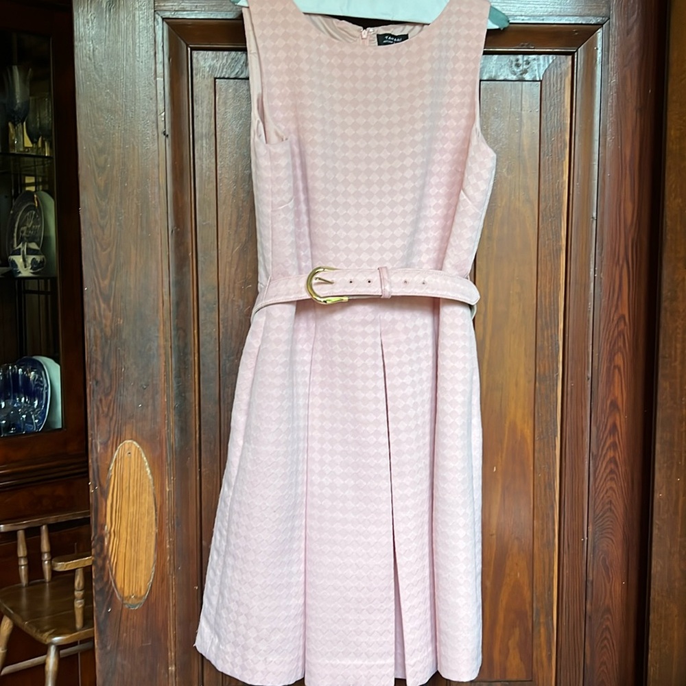 Tahari sleeveless dress. Blush pink. Size 12.